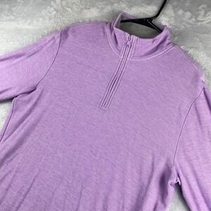 Vineyard Vines 1/4 Zip Pullover Mens Medium Purple Sweatshirt Pima Cotton Pique
